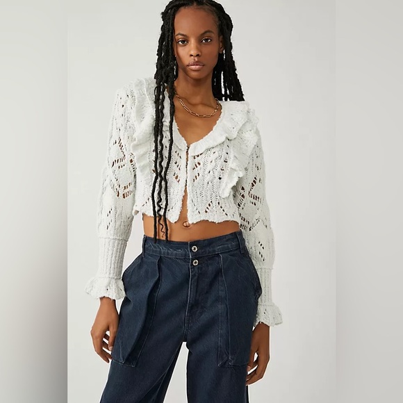 𝓯𝓹 Free People ~ Avery Cardigan in black - Picture 13 of 16